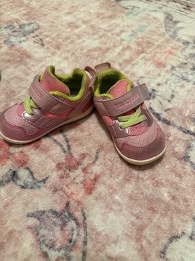 Tsukihoshi Pink & Lime Green Toddler Sneakers toddler 4.5